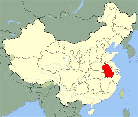 China Anhui Location Map - MapSof.net