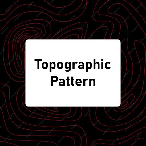 Premium Vector | Red topographic map seamless pattern in black background