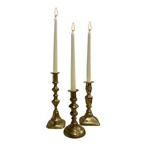 The Lusk Vintage Brass Candlestick Array Wedding And Event Hire