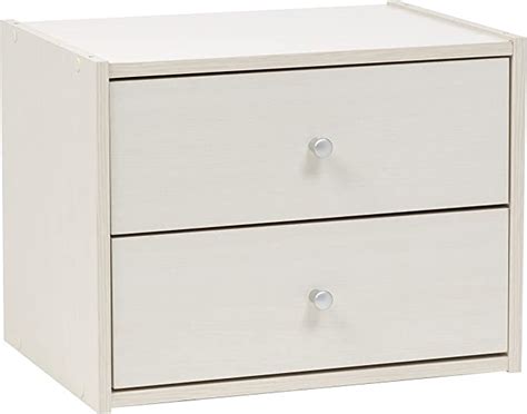 Iris Usa Modular Wood Stackable Storage 2 Drawer Chest White Amazon