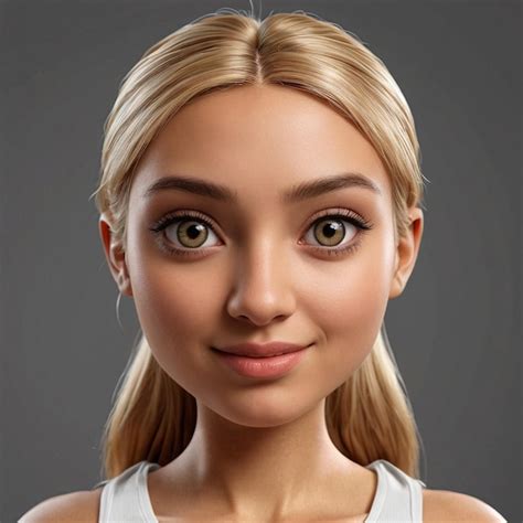 Premium Photo A Woman With Blonde Hair And A White Tank Top