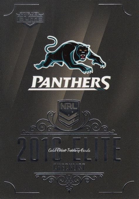 Nrl Elite Common Card Base Checklist Logo Penrith Panthers