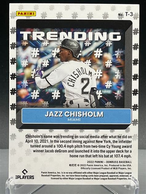 Jazz Chisholm TRENDING Hashtag Insert 2022 Panini Donruss T 3 EBay