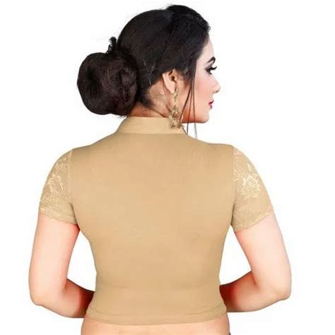 Golden Stitched Cotton Lycra Stretchable Blouse Size 36 At Rs 489