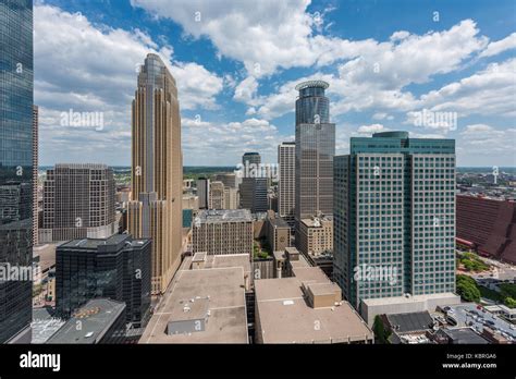 Aerial View Of Minneapolis Skyline Stock Photo Alamy