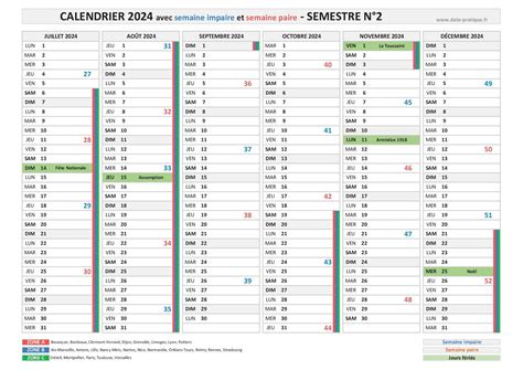 Semaine Paire Et Impaire 2024 Dates Et Calendrier 2024 Avec Les