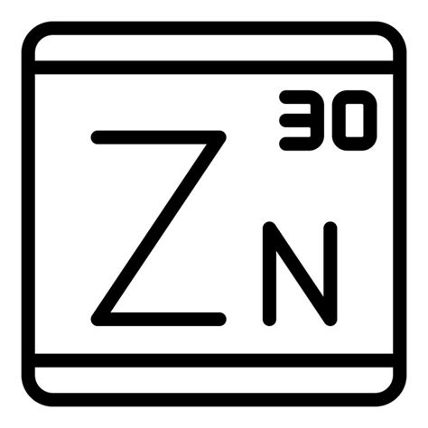 Premium Vector Zinc Element Icon Outline Vector Vitamin Food Zn Nutrition