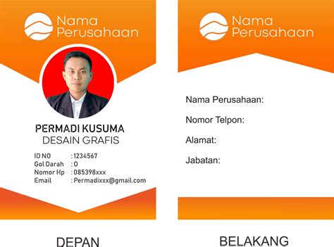 Download 12 Desain Id Card Panitia Free Cdr Sobat Tutorial