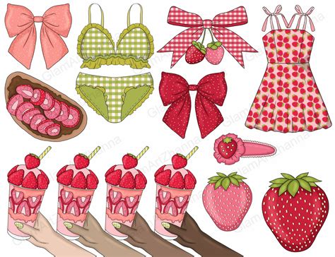 Pink Strawberry Clipart