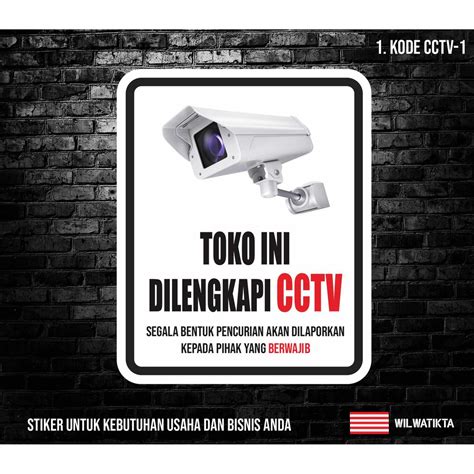 Jual Sticker Safety Sign K Area Ini Dilengkapi Cctv Min Pcs