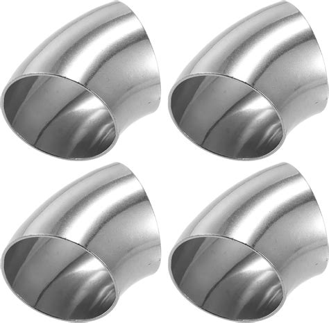 X Autohaux 4 Pcs Od 2 Inch 45 Degree Ss304 Stainless Steel