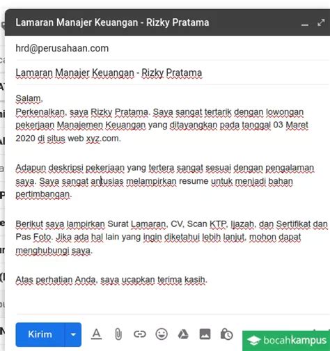 Detail Contoh Kata Kata Untuk Mengirim Email Ke Perusahaan Koleksi Nomer