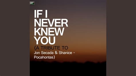 If I Never Knew You A Tribute To Jon Secada Shanice Pocahontas