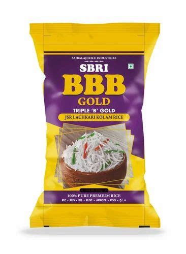 BBB Gold JSR Lachkari Kolam Rice Packaging Type Standup Bag At Rs 60