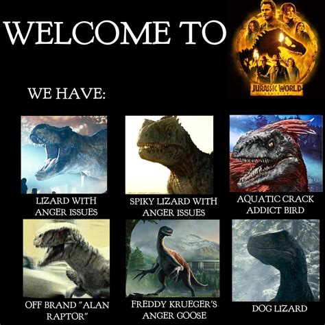 Welcome To Jurassic Word Dominion Jurassic Park Know Your Meme