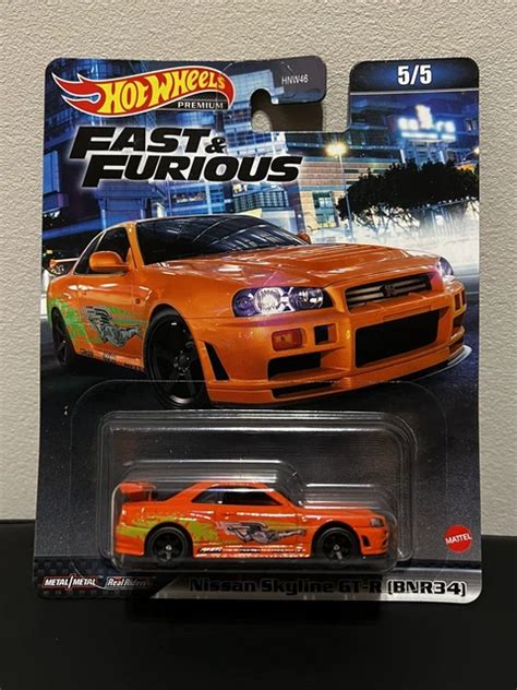 HOT WHEELS PREMIUM Nissan Skyline GTR R BNR Fast Furious New