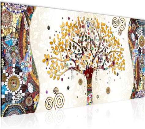 Amazon De Bilder Gustav Klimt Baum Des Lebens Wandbild Vlies