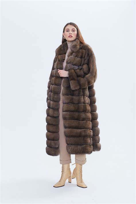 Long Fur Coat Real Russian Sable Fur Etsy