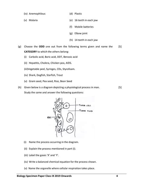 ICSE Class 9 Biology Sample Paper 2024 PDF