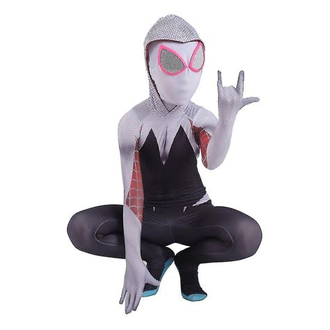 Spidergirls Gwen Stacy Spandex Jumpsuits Girl Zentai Disfraz Para