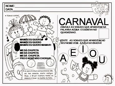 Mam E Eu Quero Atividades De Carnaval Carnaval Na Educa O Infantil