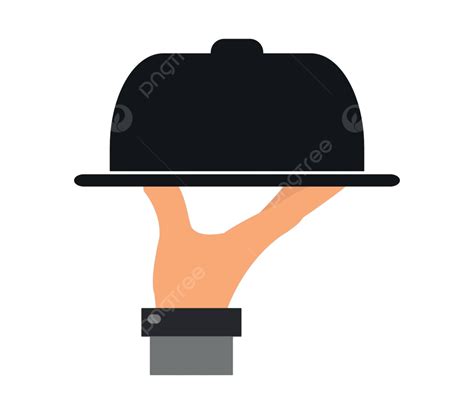 Waiter Tray Icon Lunch Background Presentation Vector Lunch Background Presentation Png And