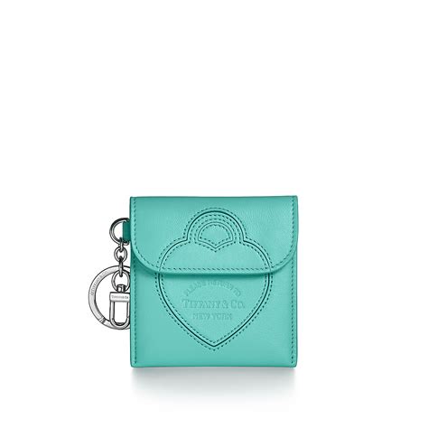 Return To Tiffany® Pouch Bag Charm In Tiffany Blue® Leather Tiffany