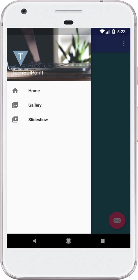 Sliding Side Menu Using Navigation Drawer With Multiple Fragments