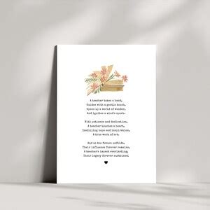 Teacher Appreciation Day Printable Poem, Printable for Teacher Appreciation Week, Thank You Gift ...