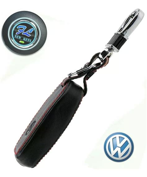 Funda De Piel Para Llave Logo Vw Vento Jetta Passat Beetle Polo Gti