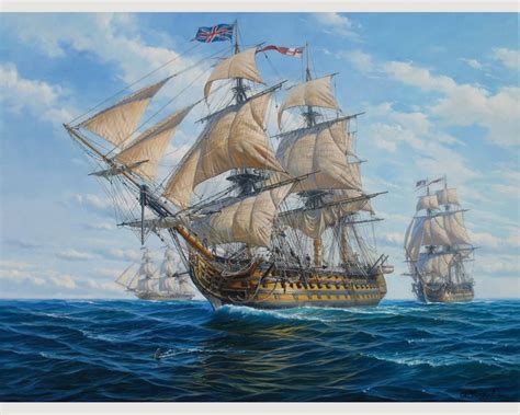 HMS Victory Painting Oil Canvas by Alexander Shenderov Sailing Warships Painting Sailing Ship ...