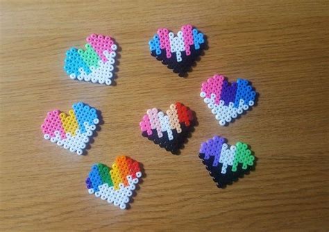 Lgbt Pride Drip Hearts Lgbtq Pixel Art Magnet Keychain Badge Phone