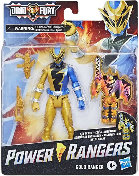 Power Rangers Dino Fury Gold Ranger 6 Action Figure Hasbro Toys - ToyWiz