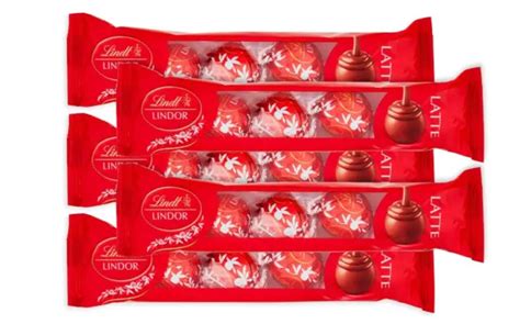 5x Lindt Lindor Praline Chocolat Au Lait Peluche 4 Praline Tuyau 50g