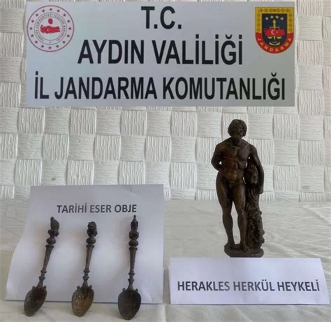 Ayd N Daki Tarihi Eser Operasyonunda Herakles Heykeli Ele Ge Irildi