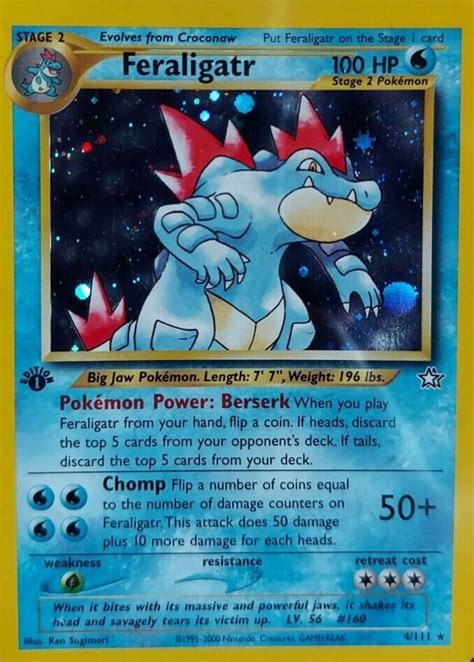 Feraligatr 2000 Neo Genesis 4111 1st Edition Holo Price Guide