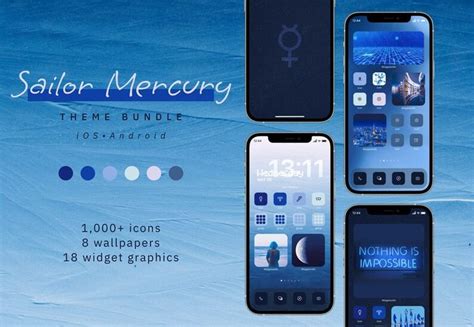 Sailor Mercury Aesthetic Theme For Ios Android