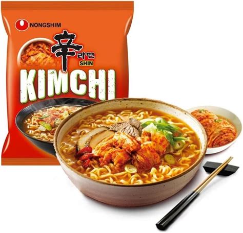 Nong Shim Shin And Kimchi Ramyun Korean Spicy Ramen Noodles Pack Of 10 Halal Ebay