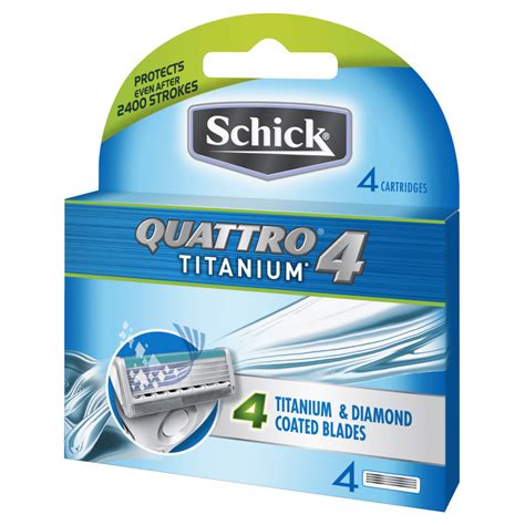 Schick Quattro 4 Titanium Refill 4 Cartridges – Discount Chemist