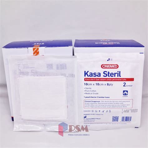 Jual Onemed Kasa Steril 10 X 10cm 8ply Isi 2 Lembar Gauze Swab 10x10