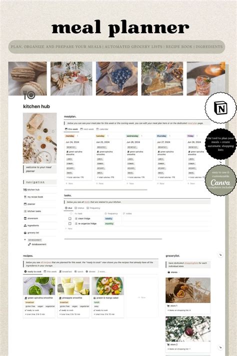 Free Food Journal Notion