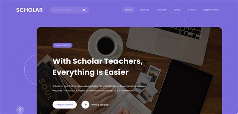 Scholar Free Bootstrap Educational Website Template Themewagon