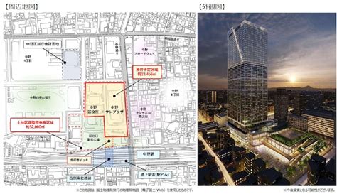 「中野四丁目新北口駅前地区第一種市街地再開発事業」計画イメージ図 中野サンプラザ跡地にキャパ7000人多目的ホール建設、都市再開発計画の