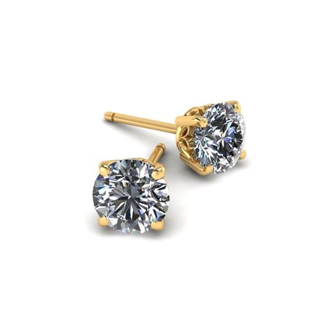 18ct Yellow Gold Diamond Stud Earrings