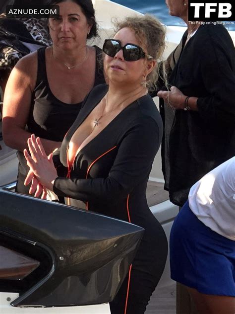 Mariah Carey Sexy Seen Showcasing Her Hot Tits In The Sea In Capri Aznude