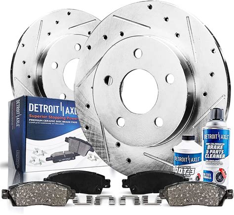 Detroit Axle Complete Front And Rear Ceramic Brake Pads W