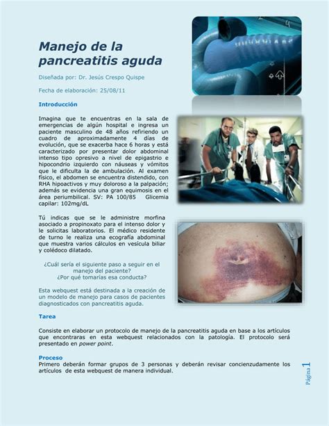 Manejo De La Pancreatitis Aguda