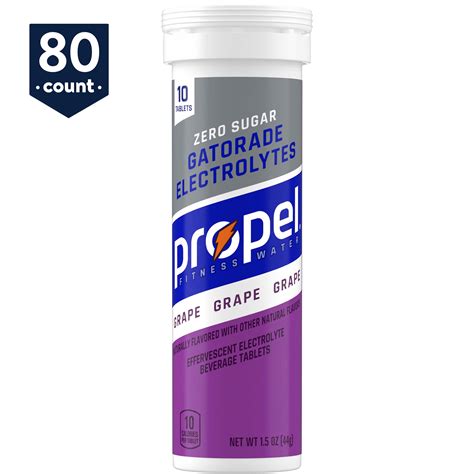 Propel Drink Mix Tablets, Grape, 1.5 oz, 80 Count - Walmart.com