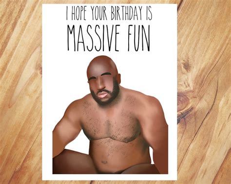 Barry Wood Birthday Card Massive Fun Etsy