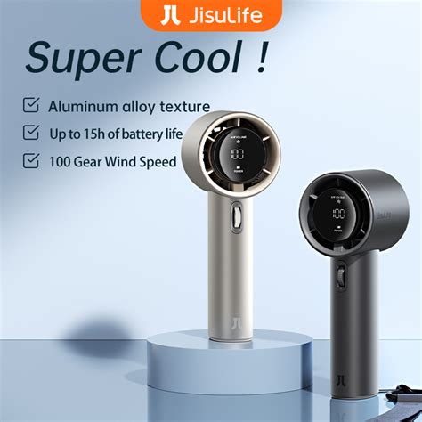 Jisulife Handheld Fan Portable Bladeless Mini Fan Recharable Level